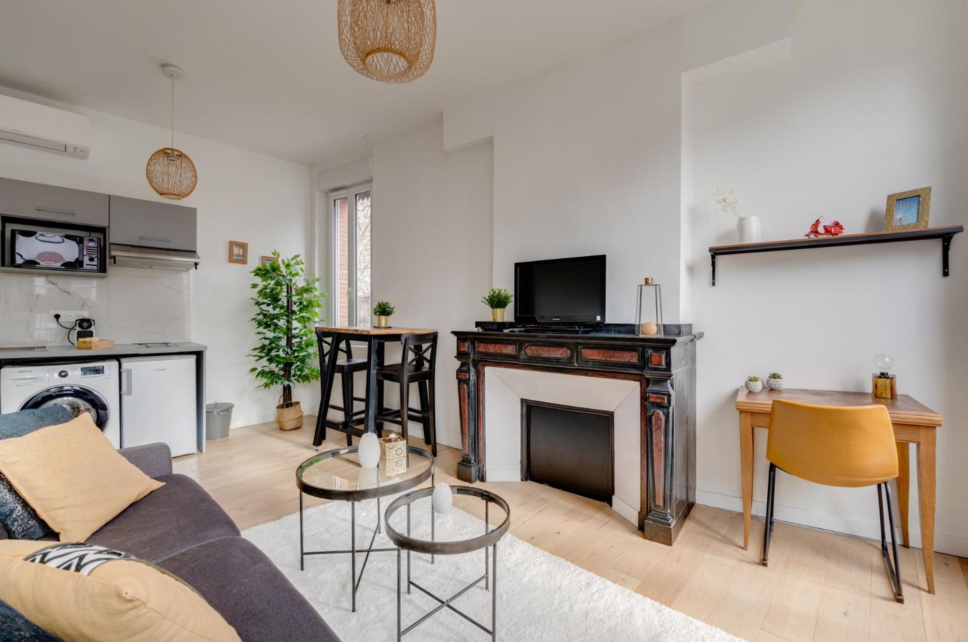 Studio Chic Et Lumineux, Garage, Wifi, Clim Toulouse Eksteriør bilde