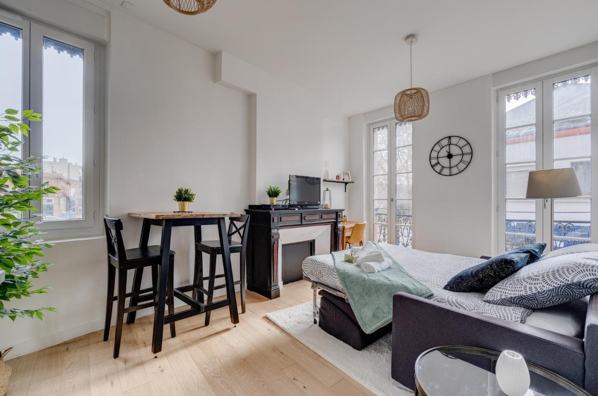 Studio Chic Et Lumineux, Garage, Wifi, Clim Toulouse Eksteriør bilde